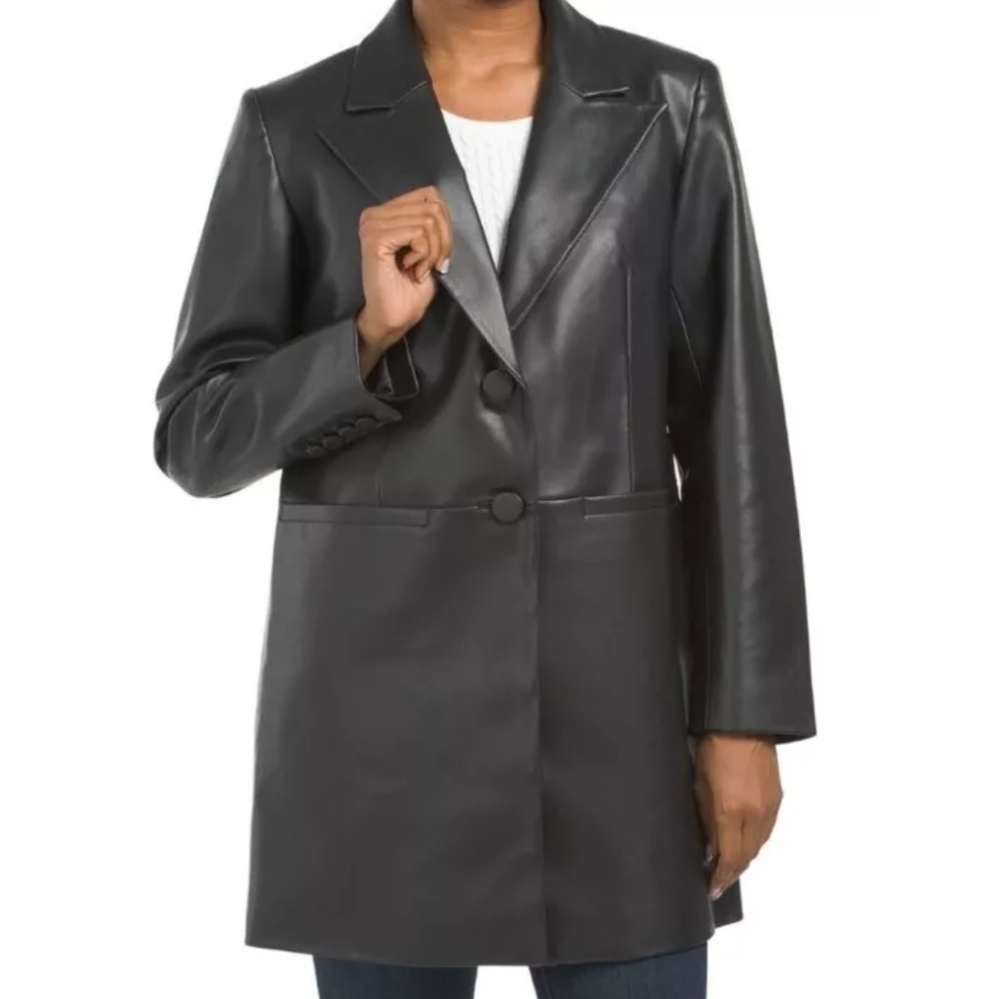 BCBGMaxAzria Vegan Leather Jacket - Large